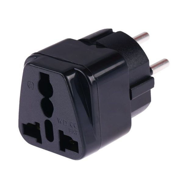 Portable Universal Socket to Israel Plug Power Adapter Travel Charger (Black) - Image 2