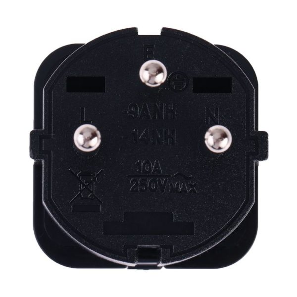 Portable Universal Socket to Israel Plug Power Adapter Travel Charger (Black) - Image 6