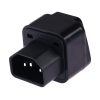 Portable Universal Socket to C14 Male Plug UPS PDU APC Computer Server Power Adapter Travel Charger (Black) - Image 3