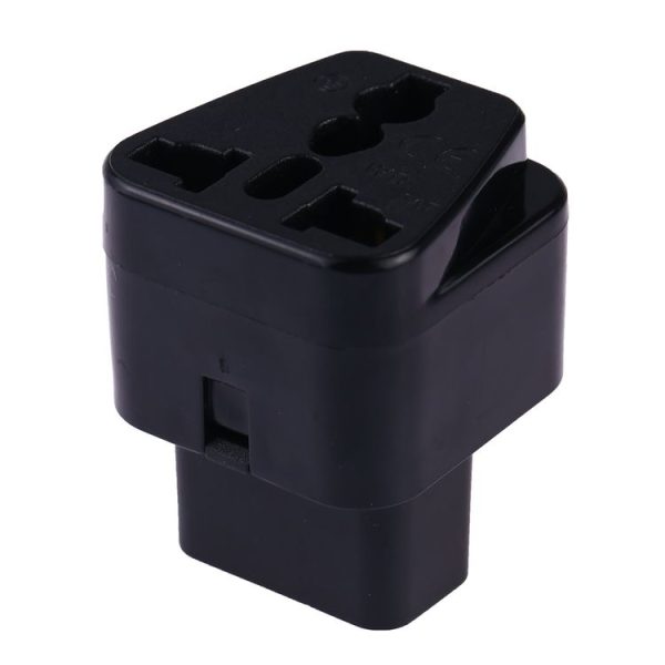 Portable Universal Socket to C14 Male Plug UPS PDU APC Computer Server Power Adapter Travel Charger (Black) - Image 4
