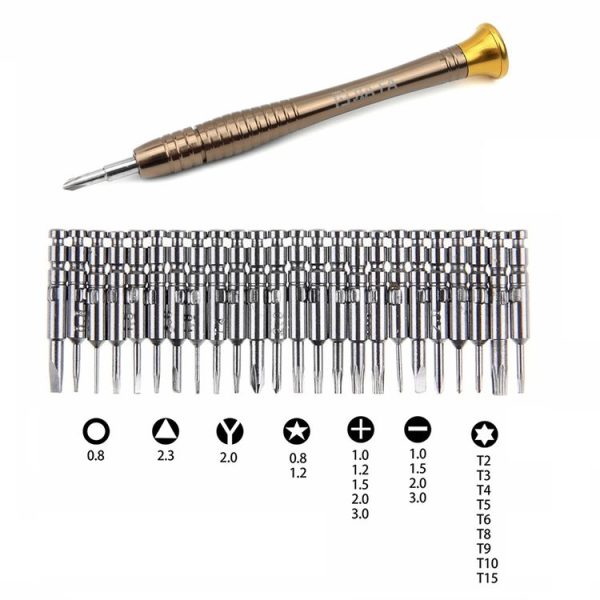 JIAFA JF-8129 24 in 1 Professional Multi-functional Screwdriver Set with Carrying Bag (Gold)