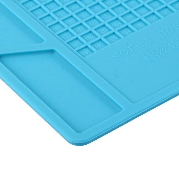 Maintenance Platform High Temperature Heat-resistant Repair Insulation Pad Silicone Mats with Screws Position, Size: 35cm x 25cm (Blue) - Image 4