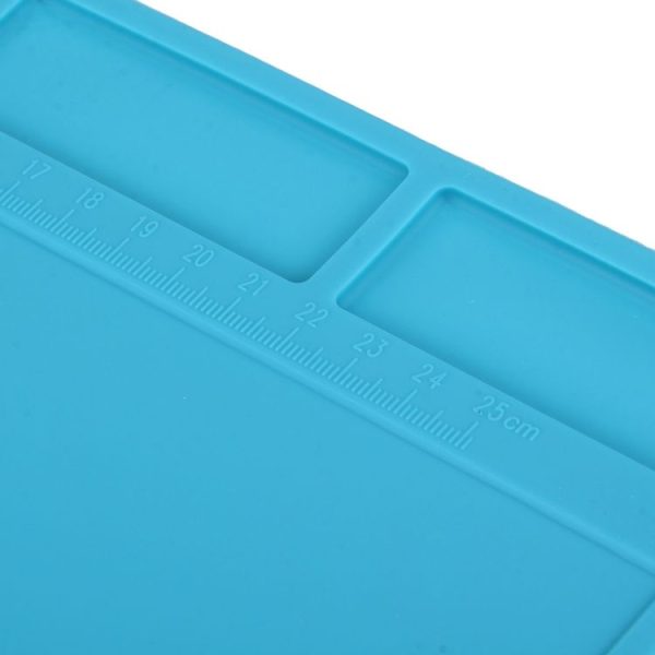 Maintenance Platform High Temperature Heat-resistant Repair Insulation Pad Silicone Mats with Screws Position, Size: 35cm x 25cm (Blue) - Image 5