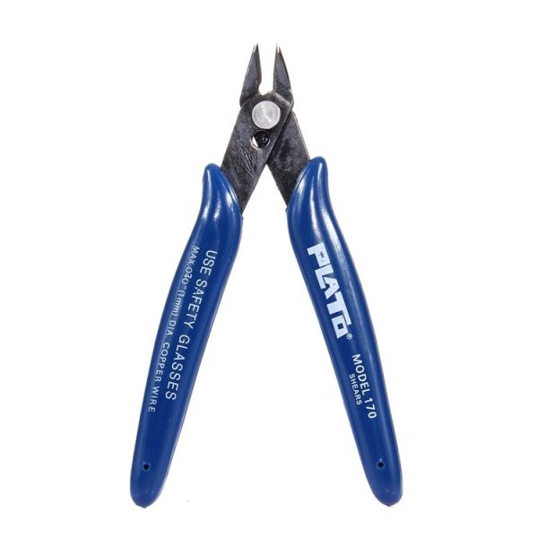 170 Electronic Pliers Diagonal Side Cutting Cable Wire Cutter Repair Hand Tool (Dark Blue) - Image 2