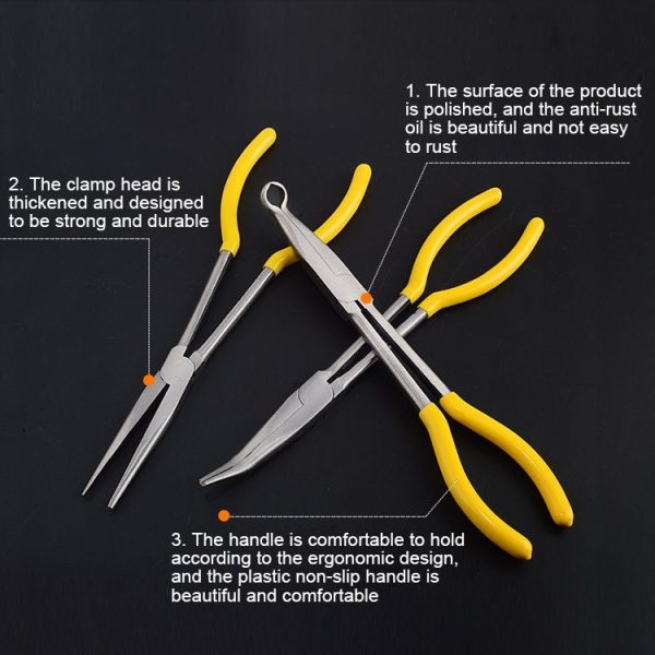 11 Inch Multi-function 90 Degree Bending Needle-nosed Pliers Hand Tool - Image 3