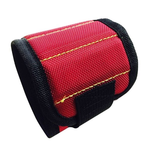 1680D Oxford Cloth Pocket Magnetic Wristband Storage Pockets Tool (Red) - Image 3
