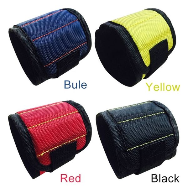 1680D Oxford Cloth Pocket Magnetic Wristband Storage Pockets Tool (Red) - Image 9