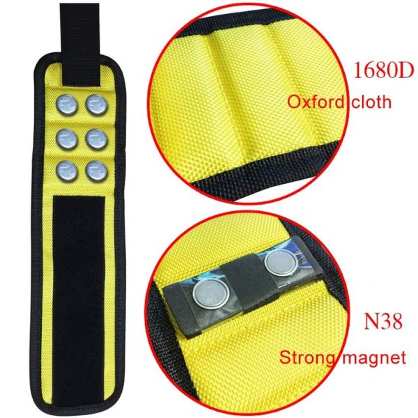 1680D Oxford Cloth Pocket Magnetic Wristband Storage Pockets Tool - Image 3