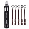 JAKEMY JM-8154 6 in 1 Model Screwdriver Set with 65mm S-2 Precision Bits (Cross 3.0, Hexagon H1.5 & H2.0 & H2.5 & H3.0)