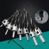 7 in 1 Woodworking Countersink Chamfer Three-Pointed High-Speed Steel Drill Bits Set, 3-10mm - Image 2