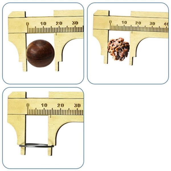 Portable Mini Brass Sliding 80mm Gauge Vernier Bead Jewelry Measuring Caliper - Image 3