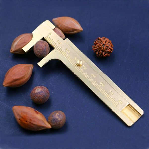 Portable Mini Brass Sliding 80mm Gauge Vernier Bead Jewelry Measuring Caliper - Image 5