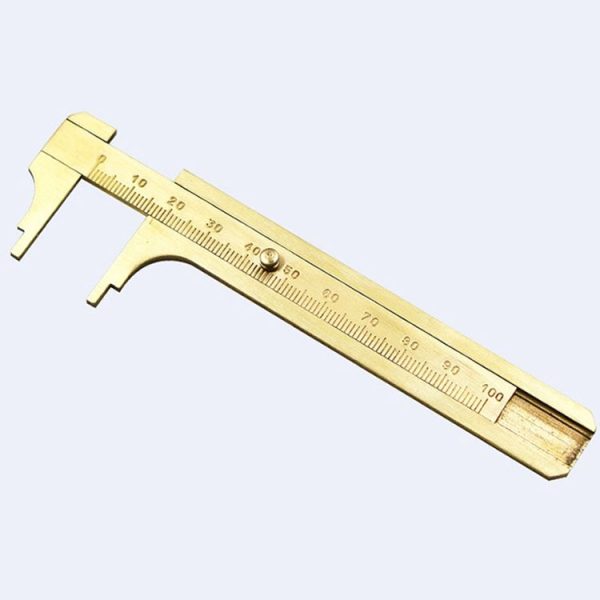 Portable Mini Brass Sliding 100mm Gauge Vernier Bead Jewelry Measuring Caliper - Image 2