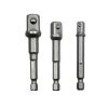 3 PCS / Set Socket Bit Extension Bar Hex Shank Adapter Drill Nut Driver Power Drill Bit (1 / 4, 3 / 8, 1 / 2 inch), Length: 65-73mm