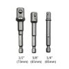 3 PCS / Set Socket Bit Extension Bar Hex Shank Adapter Drill Nut Driver Power Drill Bit (1 / 4, 3 / 8, 1 / 2 inch), Length: 65-73mm - Image 2