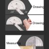0-180 Degree Stainless Steel Protractor Angle Finder with 0-150mm Arm Measuring Ruler Tool - Image 3
