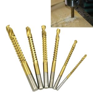6 PCS / Set High Speed Steel Straight Shank Twist Drill Bit for Drilling Metal, Wood and Plastics