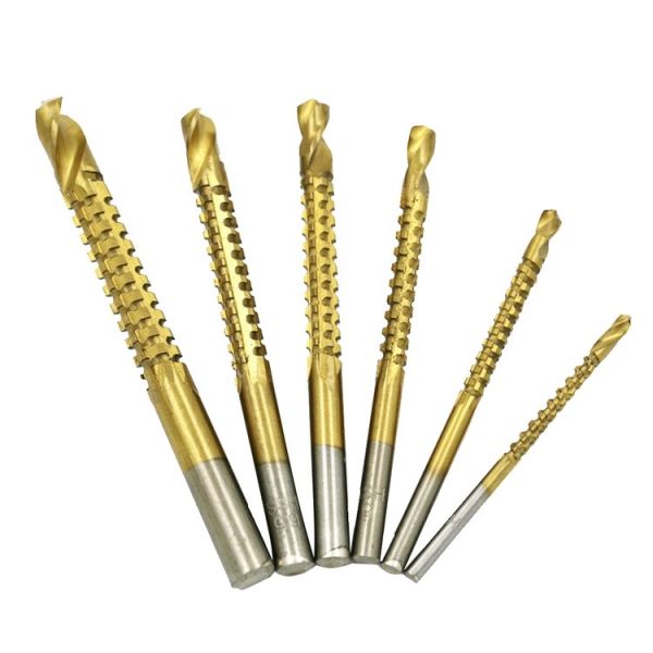 6 PCS / Set High Speed Steel Straight Shank Twist Drill Bit for Drilling Metal, Wood and Plastics - Image 2