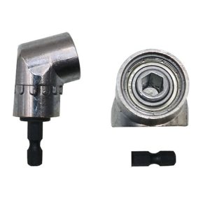 105 Degree Right Angle Drill Driver Bit Extension Power Drill Tool 7mm Hex Magnetic Power Screwdriver Socket Adaptor (Short Type)