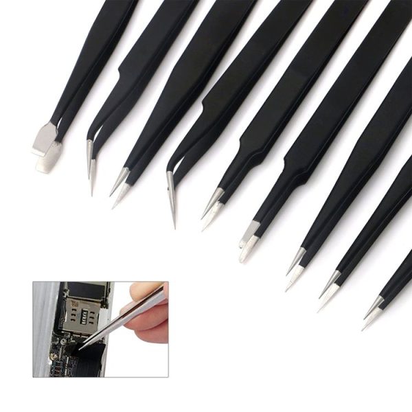 JF-8142 Metal Tweezers Repairing Disassemble Tool Kit - Image 3