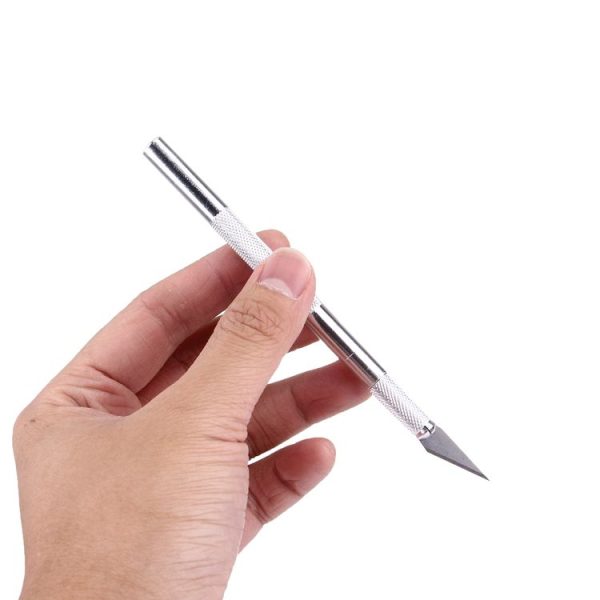 WLXY-9308 Metal Carving Knife Professional Mobile Phone Repair Tool with 6 Blades (Silver) - Image 5