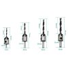 4 in 1 Woodworking Countersink Chamfer Three-Pointed High-Speed Steel Drill Bits Set, 3-6mm - Image 2