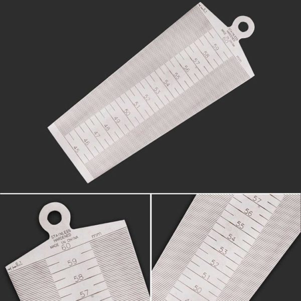Wedge Feeler Gap 45-60mm Stainless Steel Ruler Inspection Taper Gauge Metric Imperial Measure Tool - Image 2