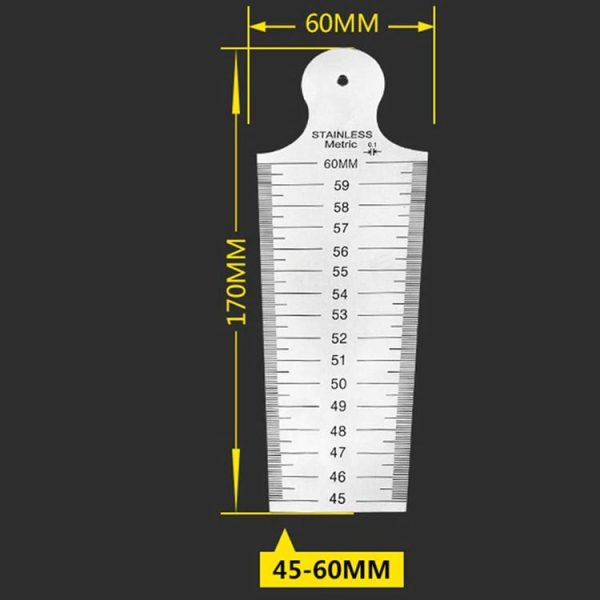 Wedge Feeler Gap 45-60mm Stainless Steel Ruler Inspection Taper Gauge Metric Imperial Measure Tool - Image 3