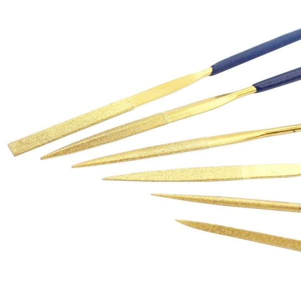 JF-170407 10 in 1 3x140mm Gold Plating Files Group Tool Set (Gold) - Image 3
