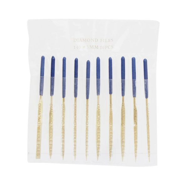 JF-170407 10 in 1 3x140mm Gold Plating Files Group Tool Set (Gold) - Image 4