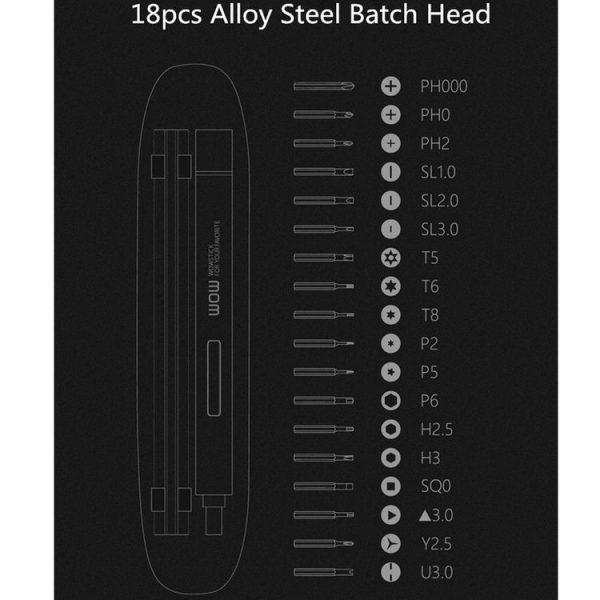 Original Xiaomi WOWSTICK 1fs Updated Version 18 Bits Aluminium Body Home Essential Tools Electric Screwdriver with LED Light - Image 7