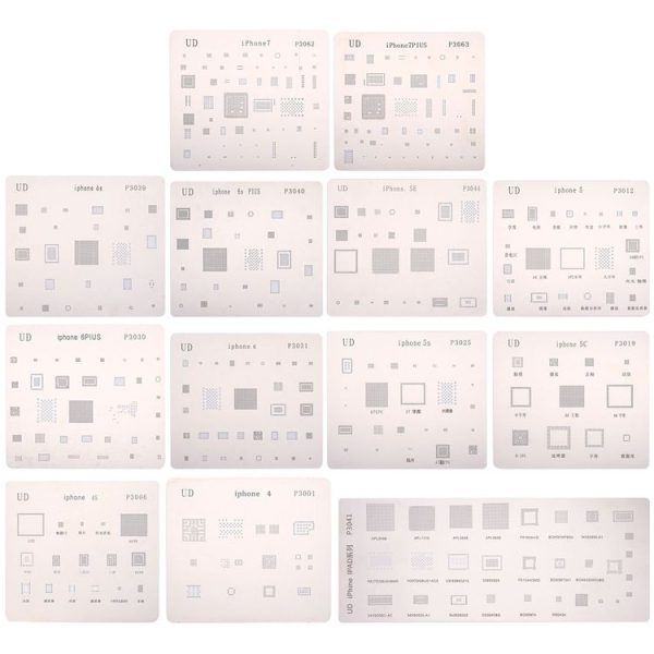 13 in 1 Mobile Phone Rework Repair BGA Reballing Stencils for iPhone - Image 6