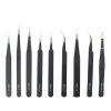JIAFA JF-8118 9 in 1 Anti-static Precision Tweezers Set with Bag (Black)