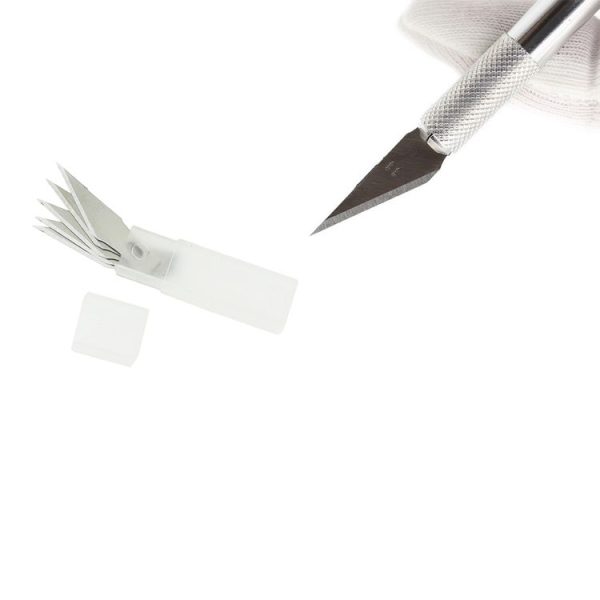 JIAFA JF-621 Metal Carving Knife Professional Mobile Phone Repair Tool with 6 Blades (Silver) - Image 7