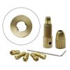 7 PCS / Set Brass 0.5-3mm Small Electric Drill Bit Collet Micro Twist 4.05mm Drill Chuck Set with Wrench
