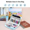 FunAdd Large-capacity Pencil Case Storage Organizer Ant ClothCosmetic Bag, Size: 230 x 170 x 75mm (Light Blue) - Image 7