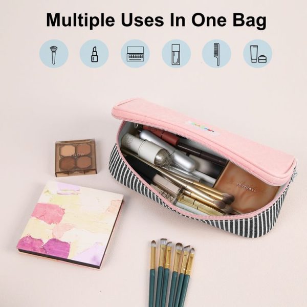 FunAdd Pencil Case Cosmetic Storage Organizer Ant Cloth Glasses Bag, Size: 230 x 110 x 70mm (Pink) - Image 6