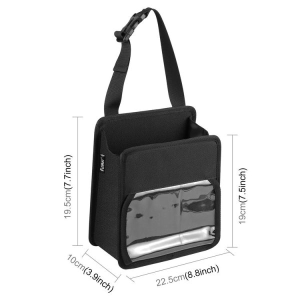FUNADD Portable Folding Car Back Seat Hook Storage Box (Black) - Image 3