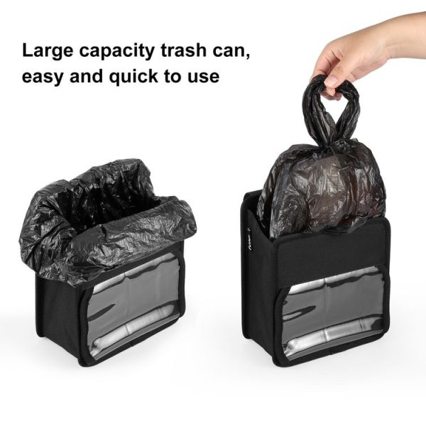 FUNADD Portable Folding Car Back Seat Hook Storage Box (Black) - Image 6