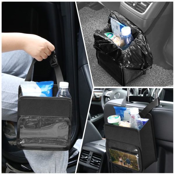 FUNADD Portable Folding Car Back Seat Hook Storage Box (Black) - Image 8