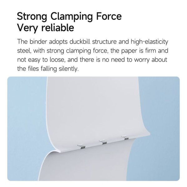 Original Xiaomi Mijia Push Clip Stapler Reusable Binder (White) - Image 5