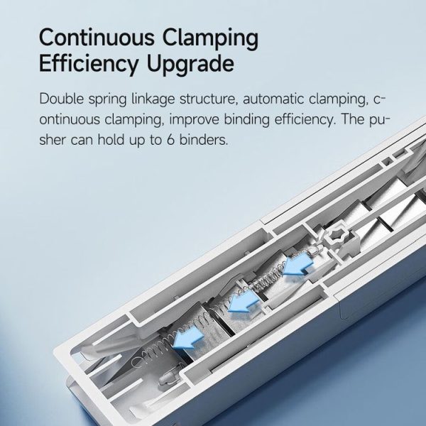 Original Xiaomi Mijia Push Clip Stapler Reusable Binder (White) - Image 6