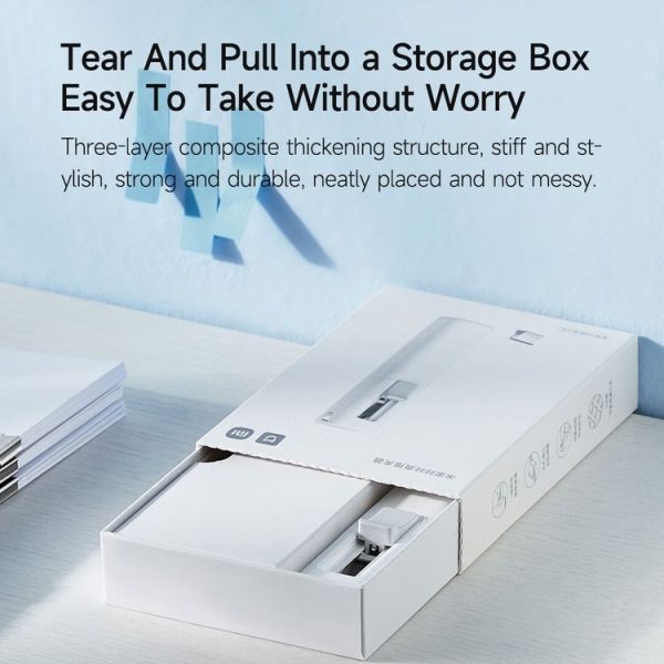 Original Xiaomi Mijia Push Clip Stapler Reusable Binder (White) - Image 7