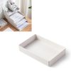 Desktop Removable Assembled Small File Storage Box (Grey White)