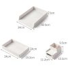 Desktop Removable Assembled Small File Storage Box (Grey White) - Image 3