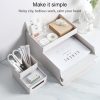 Desktop Removable Assembled Small File Storage Box (Grey White) - Image 6
