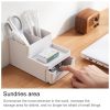 Desktop Removable Assembled Small File Storage Box (Grey White) - Image 7