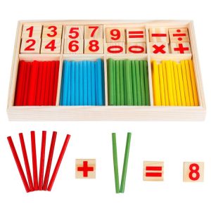 Intelligence Kids Toys Wooden Digit Mathematical Sticks