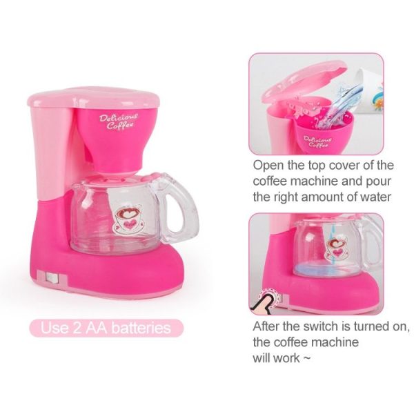 Mini Coffee Machine Pretend Play Children Simulation Appliances Toys - Image 4