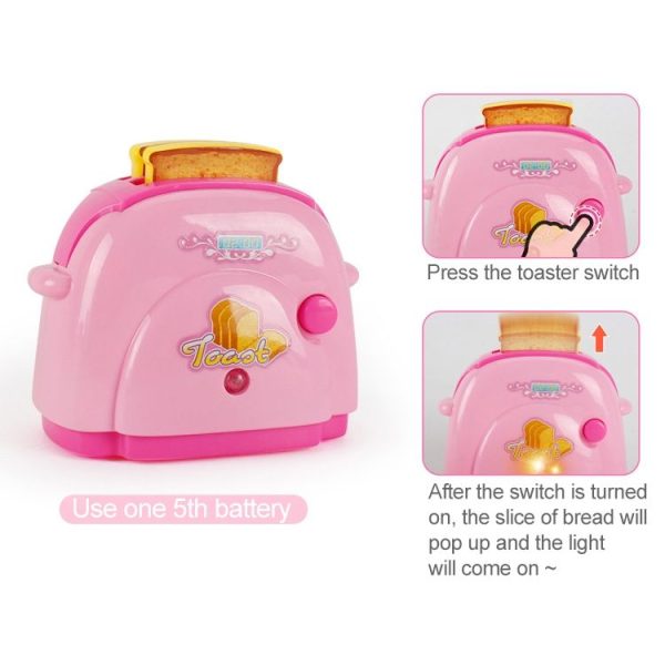 Mini Bread Machine Pretend Play Children Simulation Appliances Toys - Image 4